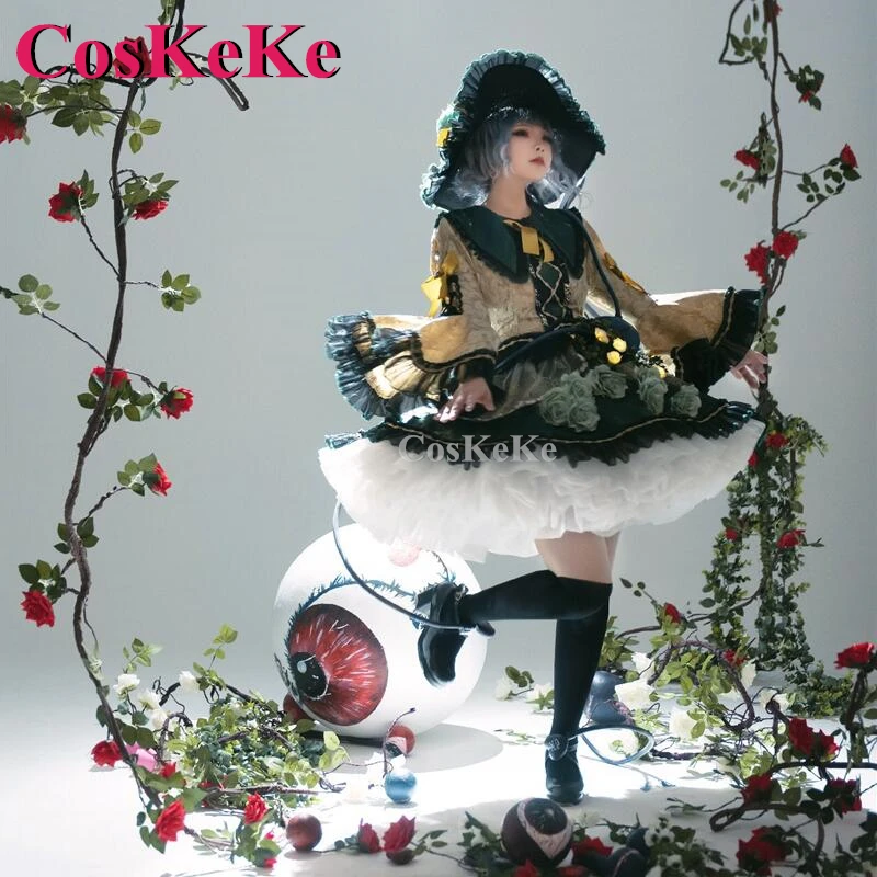 

【Customized】CosKeKe Komeiji Koishi Cosplay Game Touhou Project Costume Elegant Sweet Gorgeous Dress Halloween Role Play Clothing