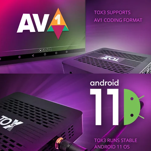 TOX3 스마트 TV 박스 안드로이드 11 4GB 32GB, Amlogic S905X4 2T2R 듀얼 와이파이 1000M 인터넷 BT4.1 지원 AV1 4K DLNA 미디어 플레이어 4