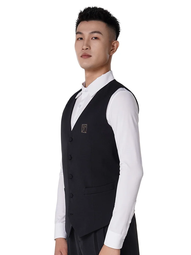 Men's Professional Modern Dance Ballroom Dance Waltz Outer Wear Vest F5007