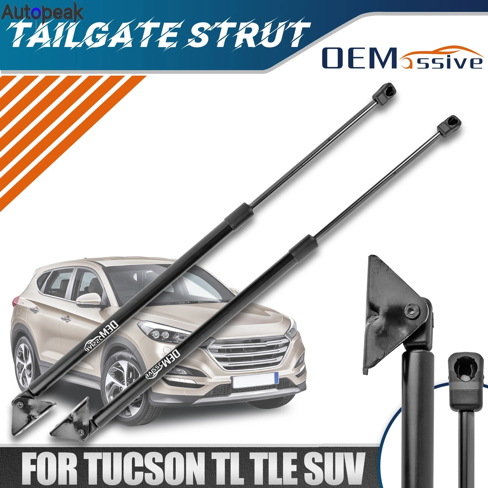 

2X Tailgate Strut For Hyundai Tucson TL TLE SUV 2015-2020 Rear Trunk Damper Supports Replacement Gas Spring Lifters Arms Bars