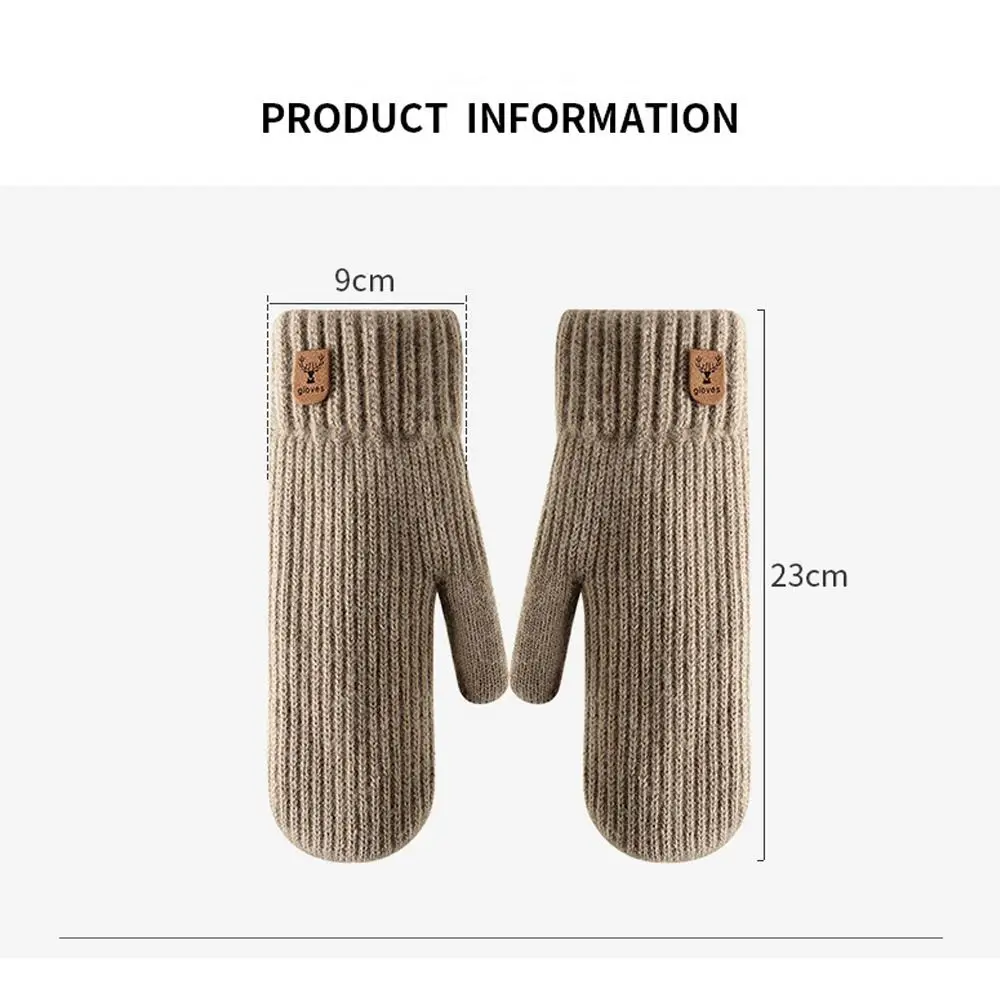 Keep Warm Elasticity Full Finger Gloves Double Layer Warm Thickened Knitted Gloves Soft Fashion Gloves Boys Girls