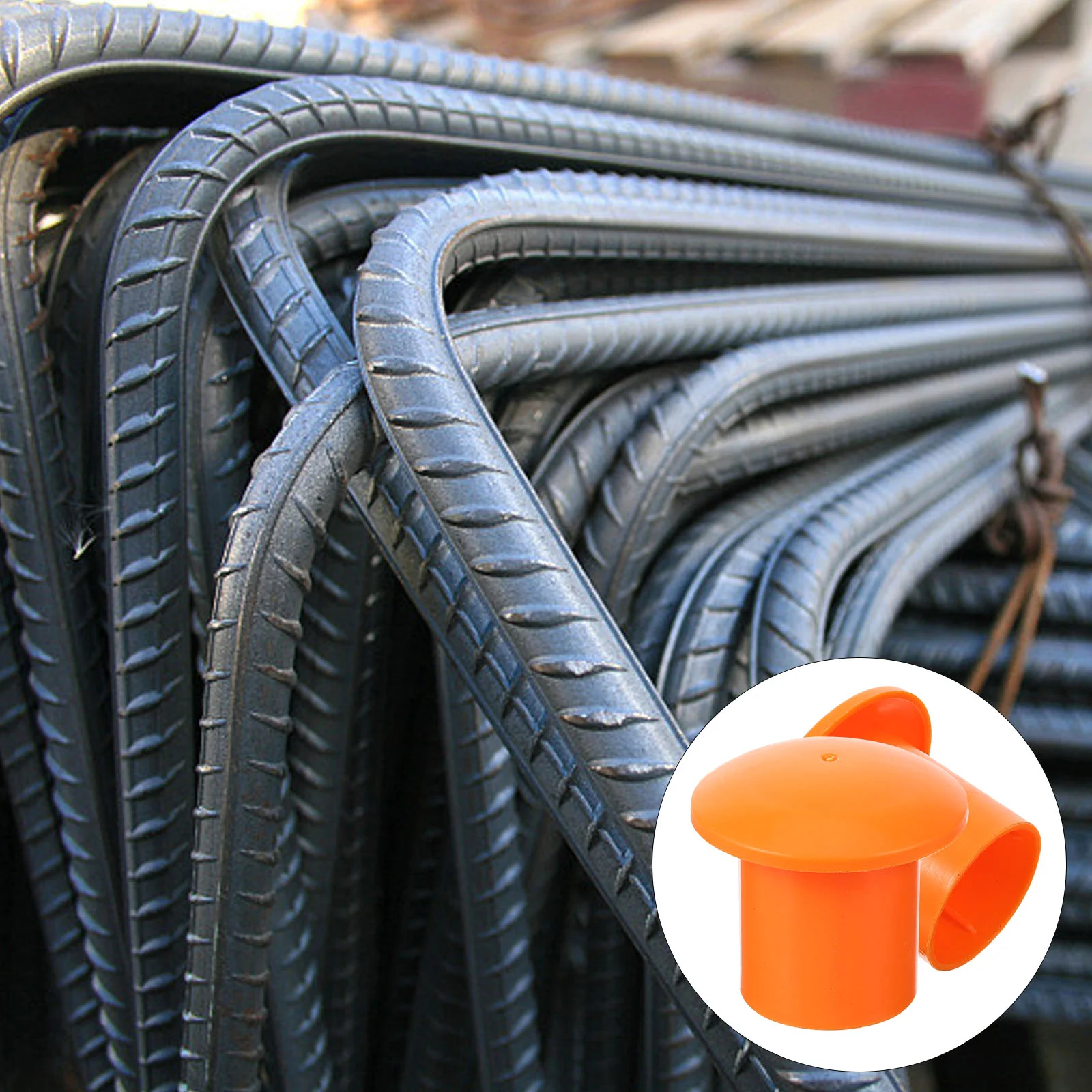 40 Pcs Steel Bar Protective Cap Rebar End Protectors Sleeve Cover Protector Construction Industry Plastic End Mushroom