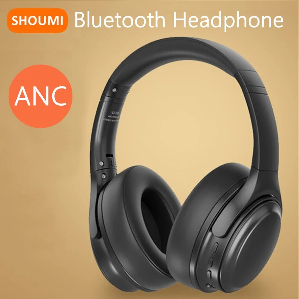 

Shoumi 40H Wireless Headphones Active Noise Cancelling Bluetooth Headset ANC Earphone Hybrid -42db Noise Reduction Helmet Mic VJ