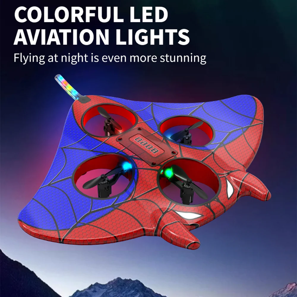 New Shatterproof Stunt Rolling Spider Manta Ray Foam Drone Children Toy Quadcopter Mode