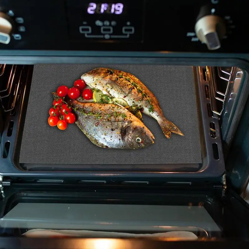 4PcsNonstickOvenPadBBQGrillMatReusableElectricOvensLiner