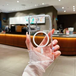 Transparent Magnetic Phone Case for Enhanced Protection and Style (Clear)