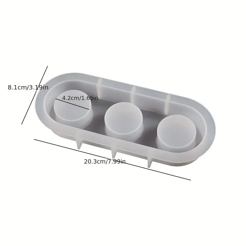 قالب سيليكون لحامل شموع الجبس - راتينج DIY، طين بو...