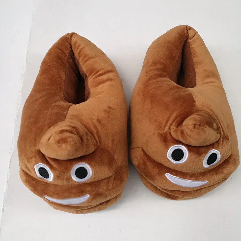 Whoholl Cute Funny Winter Shoes Women Slippers Unisex Brown Fashion Plush Female Indoors Slippers Home Warm Ladies