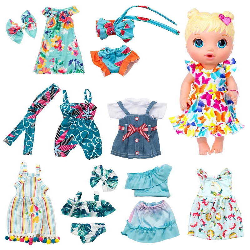 Fashion Dress for 12in 14in Baby Alive Dolls Clothes 30cm Simulation