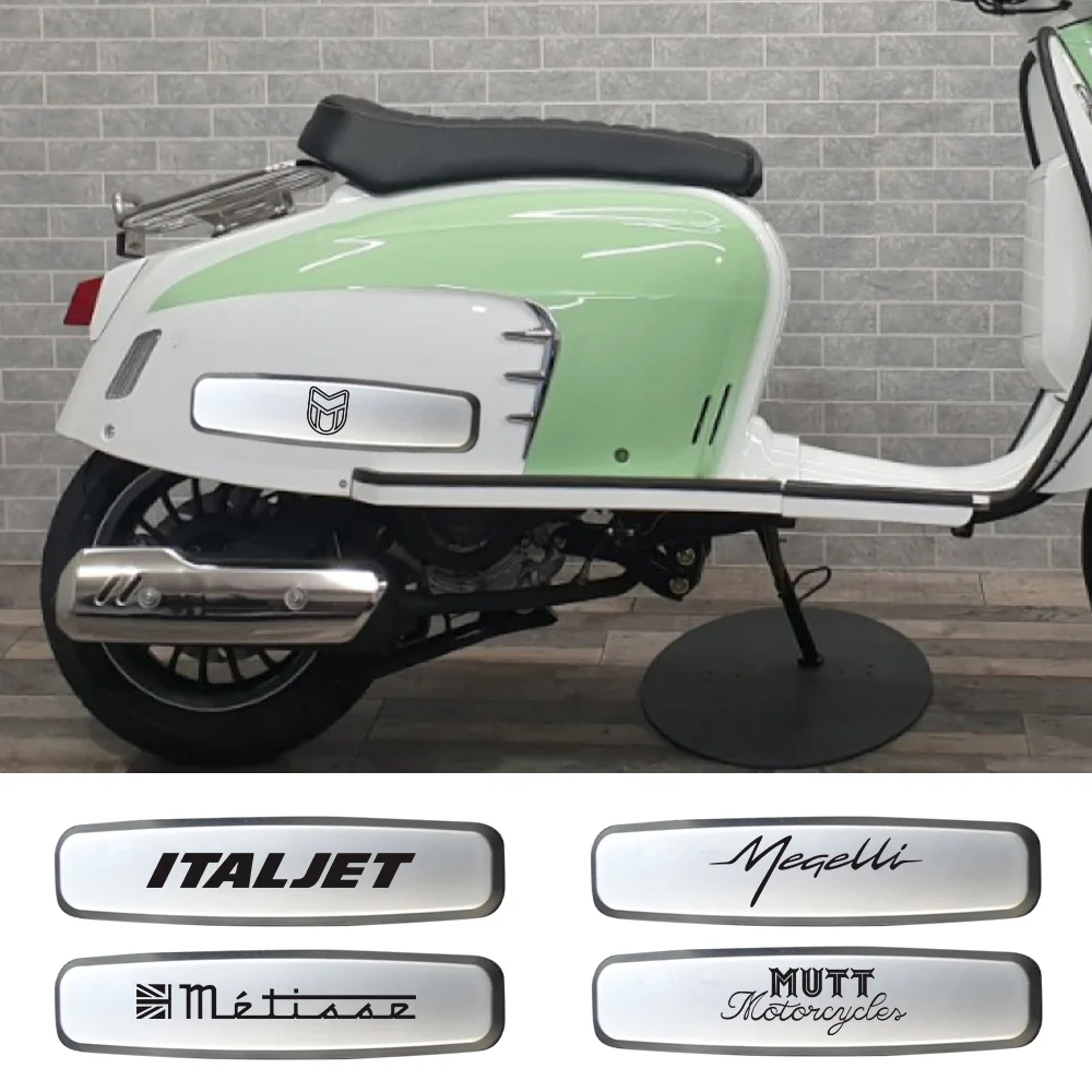 Moto Metal Emblem Scooter 3D Stickers Badge Car Decal Per Italjet F125 Dragster Formula Megelli 250R Metisse Mutt Motor