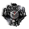 Caribbean Pirates Vinyl Record Wall Clock For Home Cinema Theater Movie Art Jack Sparrow Music LP Album Vinyl Disk Crafts Clock 1