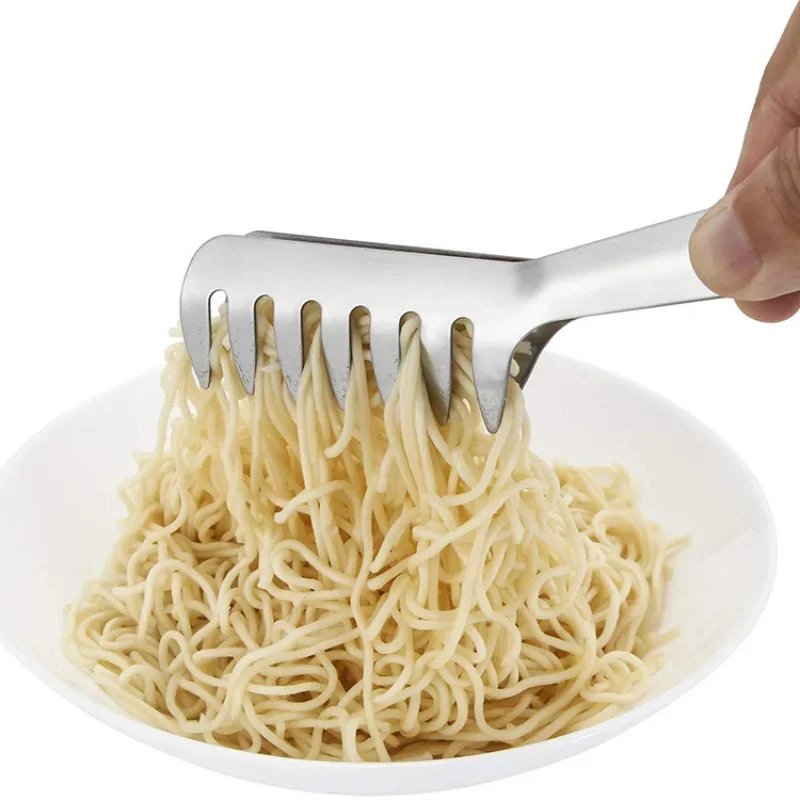 Stainless Steel Pasta Spaghetti Tongs Noodle Food Comb Clip Cooking Utensils Western Restaurant Kitchen Tools Party 1Pcs kitchen tools