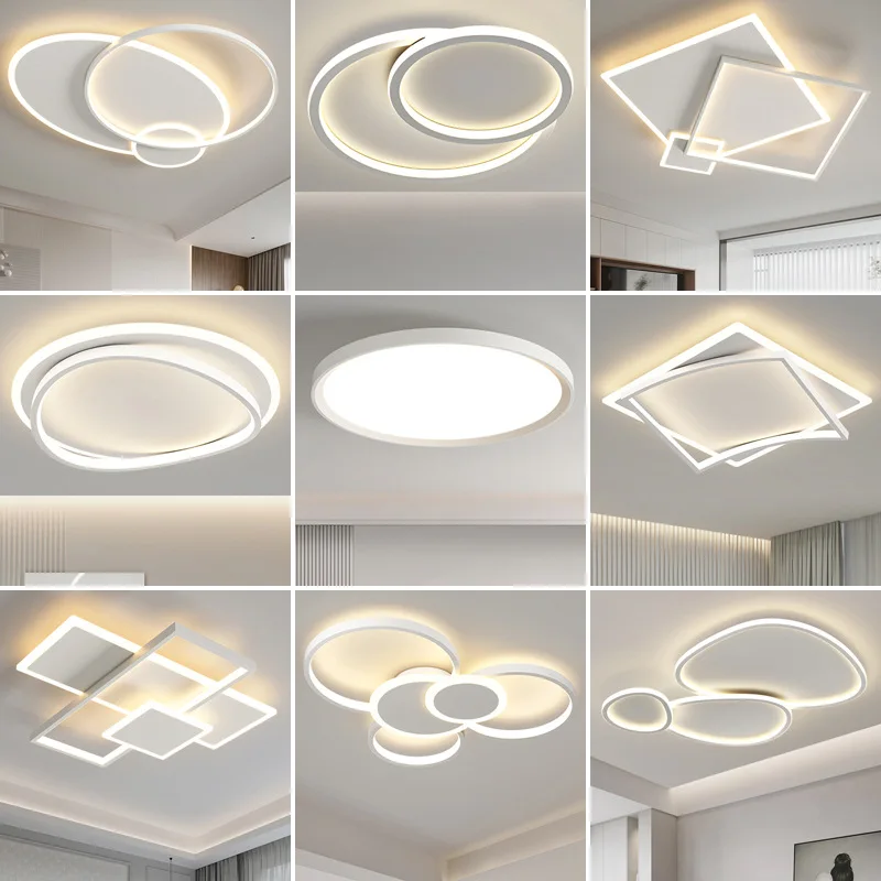 

Modern and minimalist living room light ultra-thin LED ceiling light rectangular household hall large lighting fixture