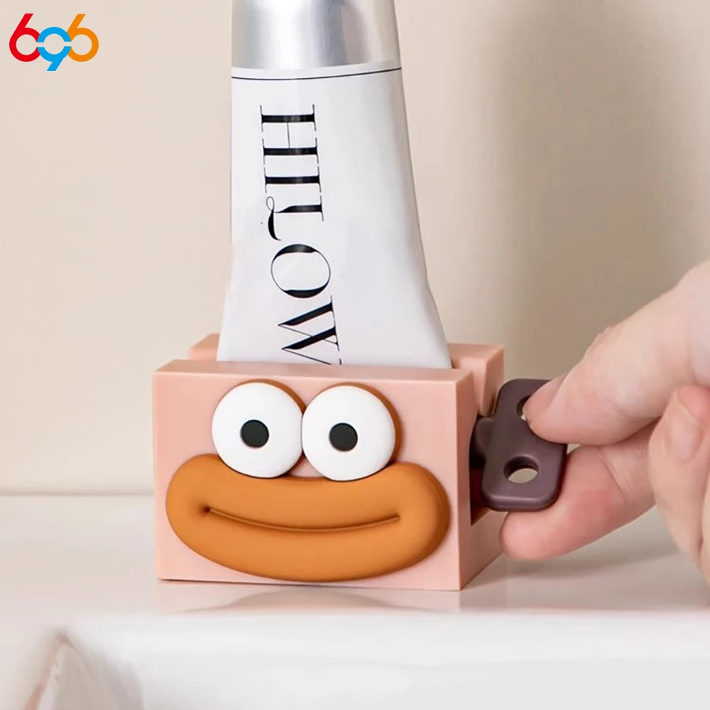 696 การ์ตูนคู่มือ Squeezers ยาสีฟันบ้านห้องน้ํา Facial Cleanser Rolling Squeeze คลิปผู้ถือที่นั่งยาสีฟันขาตั้งน่ารัก 1