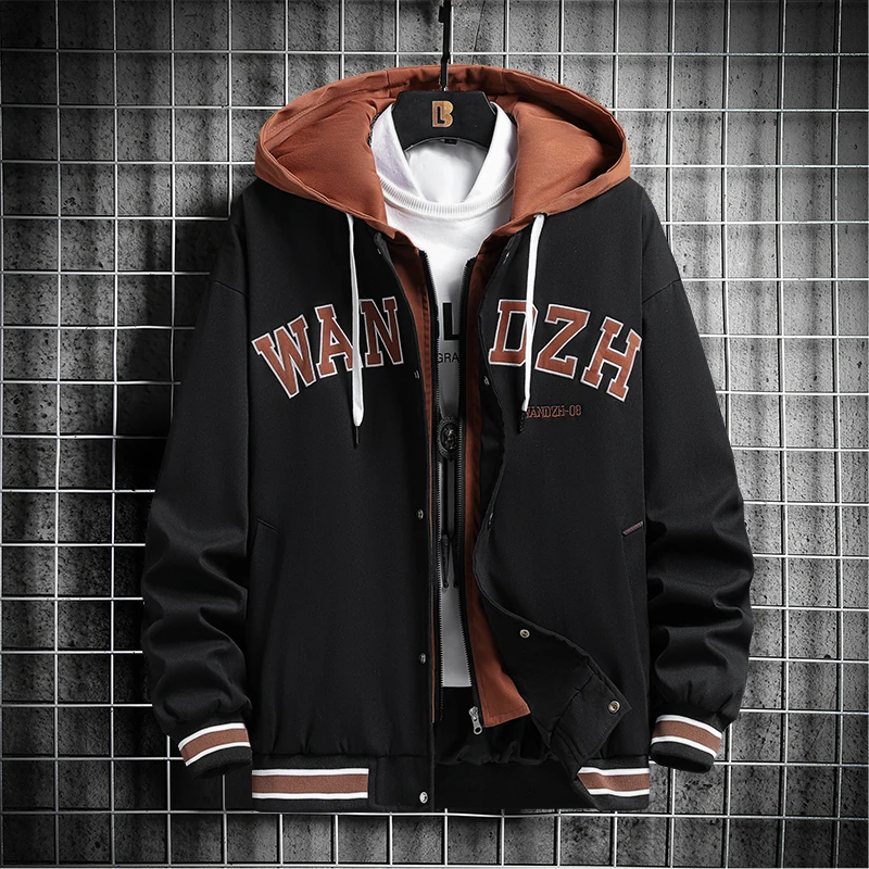 

L-10XL Big Size Jacket Men Fashion Men's Casual Hooded Jackets Man Cardigan Hoodies Outdoor Spring Autumn Clothing Baseball Coat