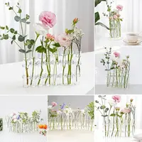 Hinged Flower Glass Vase Test Tube Creative Plant Holder Hydroponic Container Living Room Office Dining Table Floral Home Decor 1
