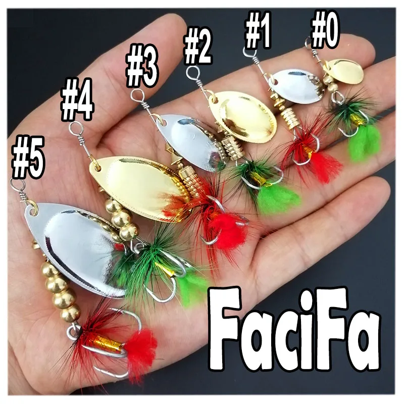 Leurre Spinner Bait en laiton avec hameçon triple pour pêche à la carpe et carnassiers