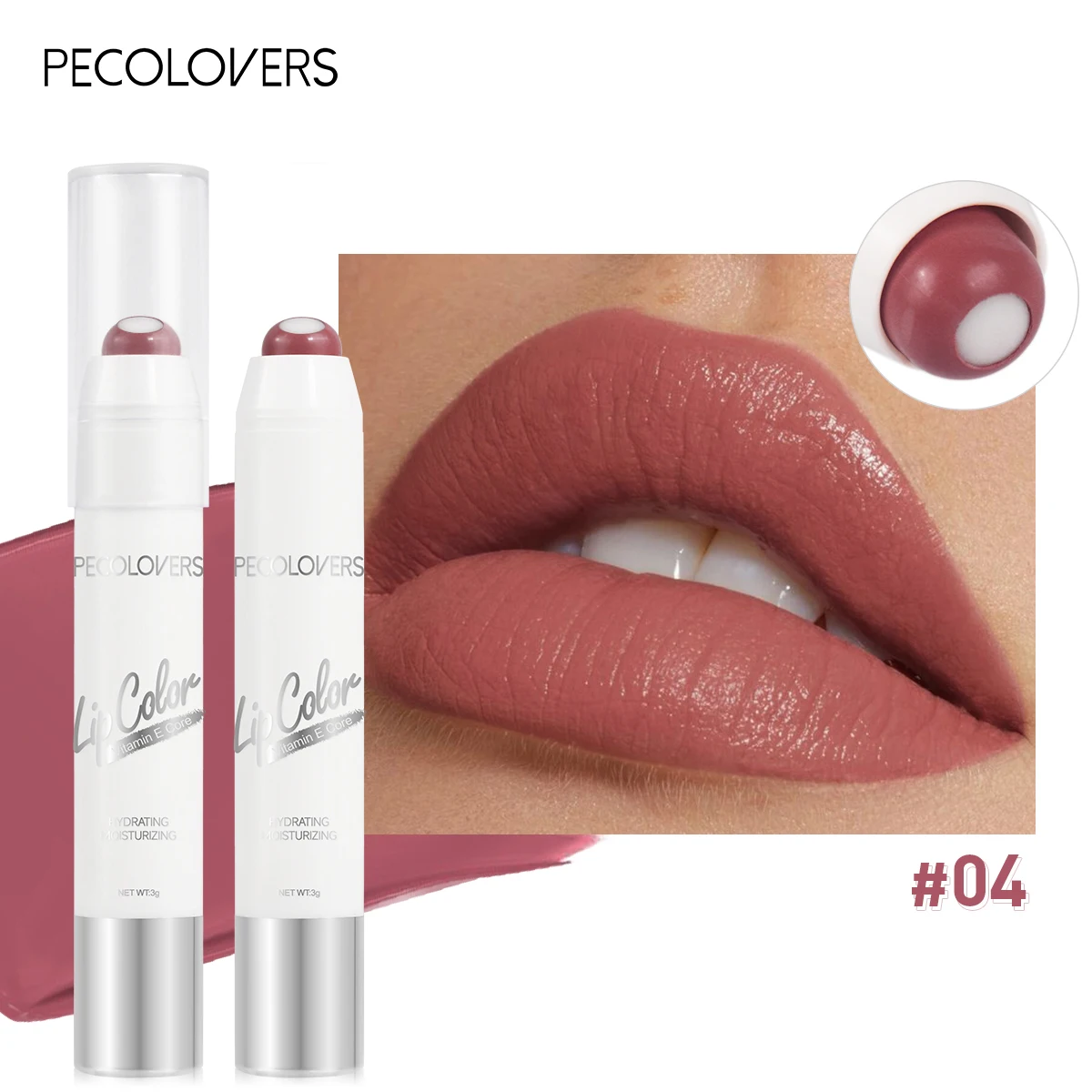 thumbnail image 1 of 2-in-1 Nude Lipstick Matte Red Lip Balm Moisturizing Sandwich Lipstick Waterproof Long Lasting Non-stick Cup Lip Stick, 1 of 5