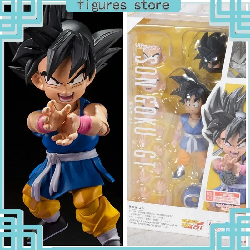 

Original Bandai S.H.Figuarts Shf Dragon Ball Son Goku GT Action Figures Turtle Destruction Wave Anime Model Doll Gifts Toy