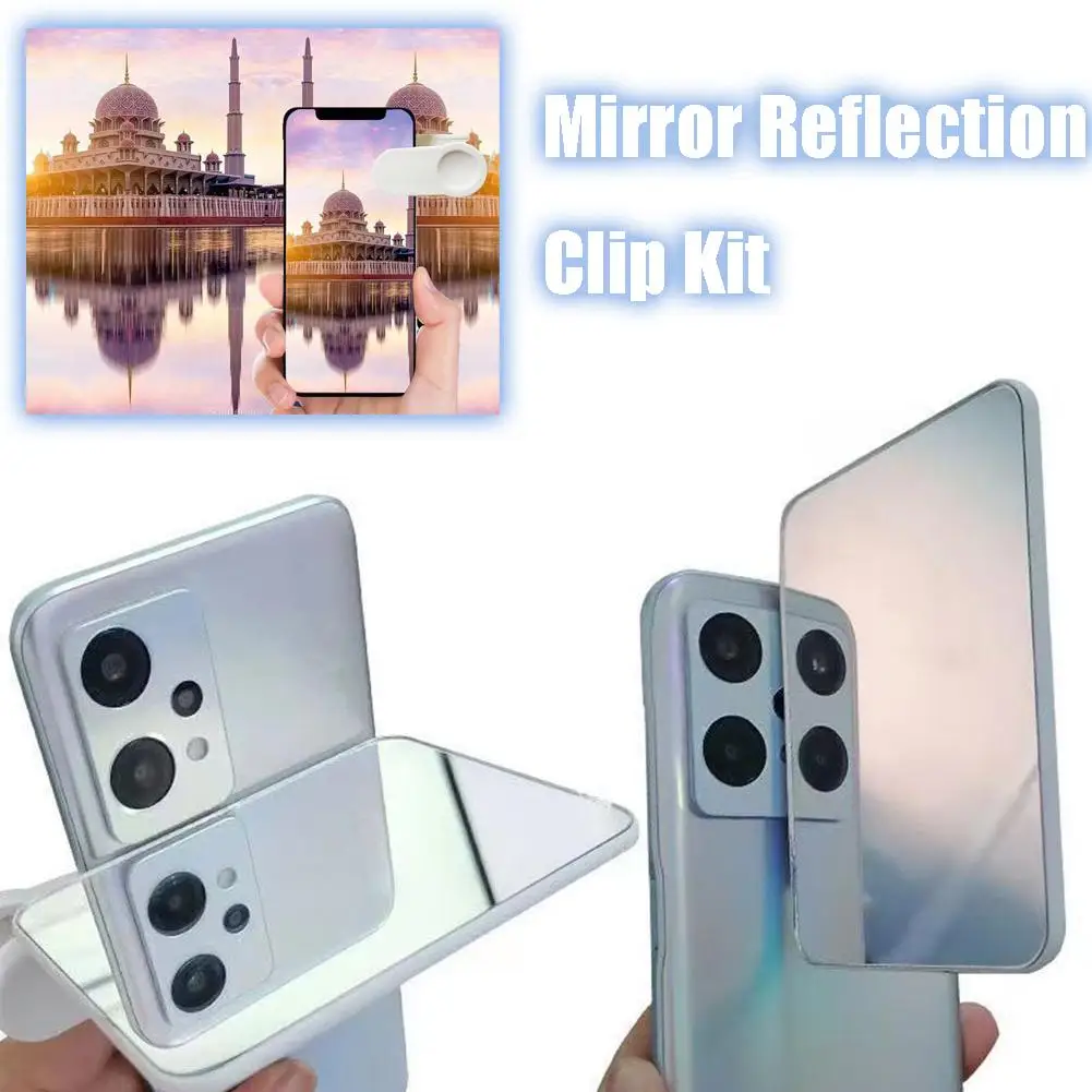 Smartphone Camera Mirror Reflection Clip Kit 2023 Cellulare Reflection Camera Clip Selfie Riflettore Forniture Per Riprese Telefoniche