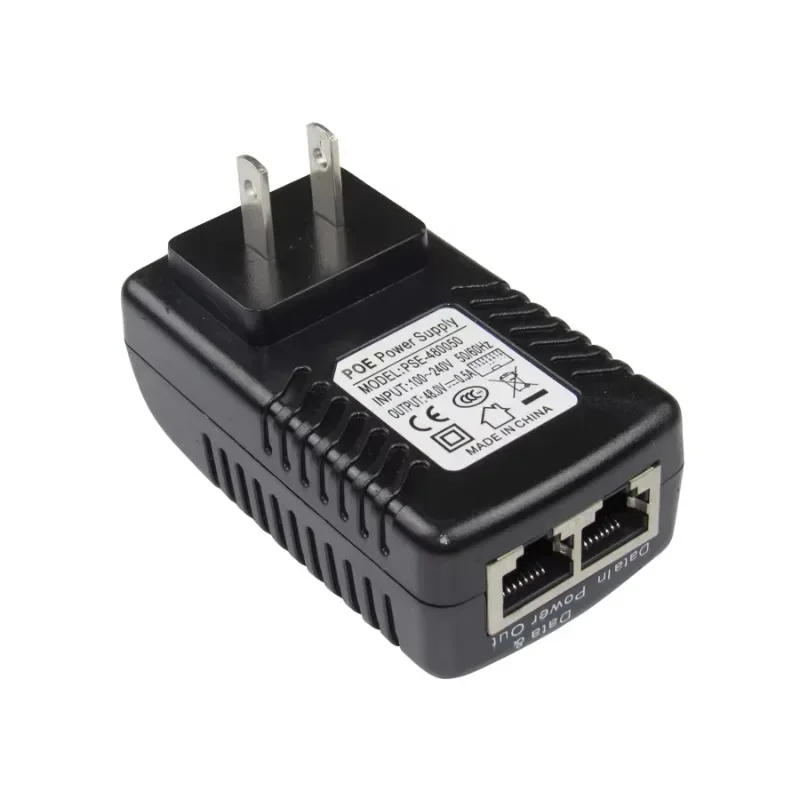 DC48V CCTV Active PoE Injector Ethernet Power Adapter for IP