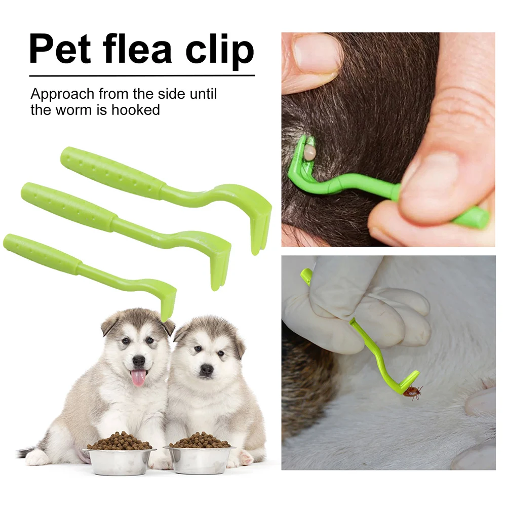 3-30PCS Flea Remover Hook Tick Remover Tweezer Tick Pull Cat Dog Grooming Insect Clips Kittens Lice Removal Pet Cleaning Tools - Image 2