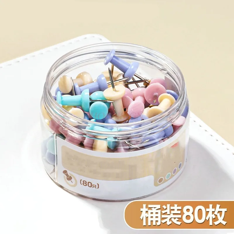 80개 컬러 H형 못, 프레스 못, 아트 네일, 핀, 사진, 벽 부드러운 목재 보드 고정용, 녹슬지 않는 핀