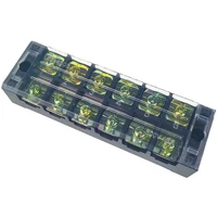 1Pcs TB4506 45A 600V Dual Row Barrier Screw Terminal Block Strip Wire Connector Insulated DIY Electrical Fix Fence High Quality 3