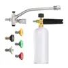 Dual Purpose Switch Spliter Snow Foam Dual Gun Pressure Washer 1/4" Quick Connect and 5 Nozzles Sprayer For Wash Gun 1