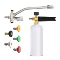 Dual Purpose Switch Spliter Snow Foam Dual Gun Pressure Washer 1/4" Quick Connect and 5 Nozzles Sprayer For Wash Gun 1