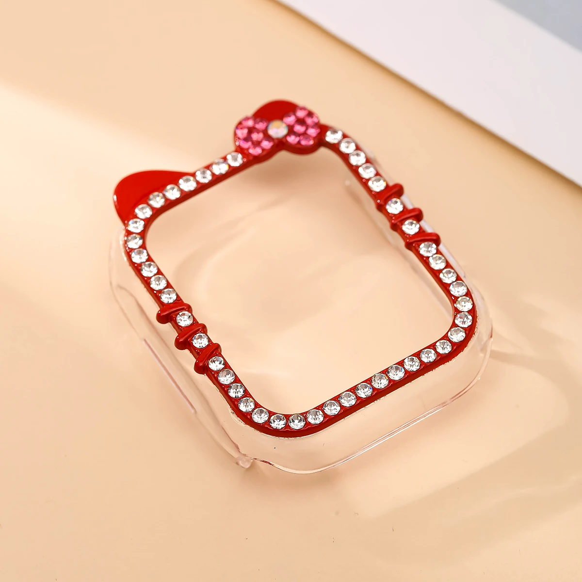 Niedliches, mit Diamanten besetztes Hohlgehäuse für Apple Watch S10/S11 42/46 mm 49 mm Ultra 40 41 44 45 mm Mädchen-Wear-Gehäuse aus PC-Material – Detail 5
