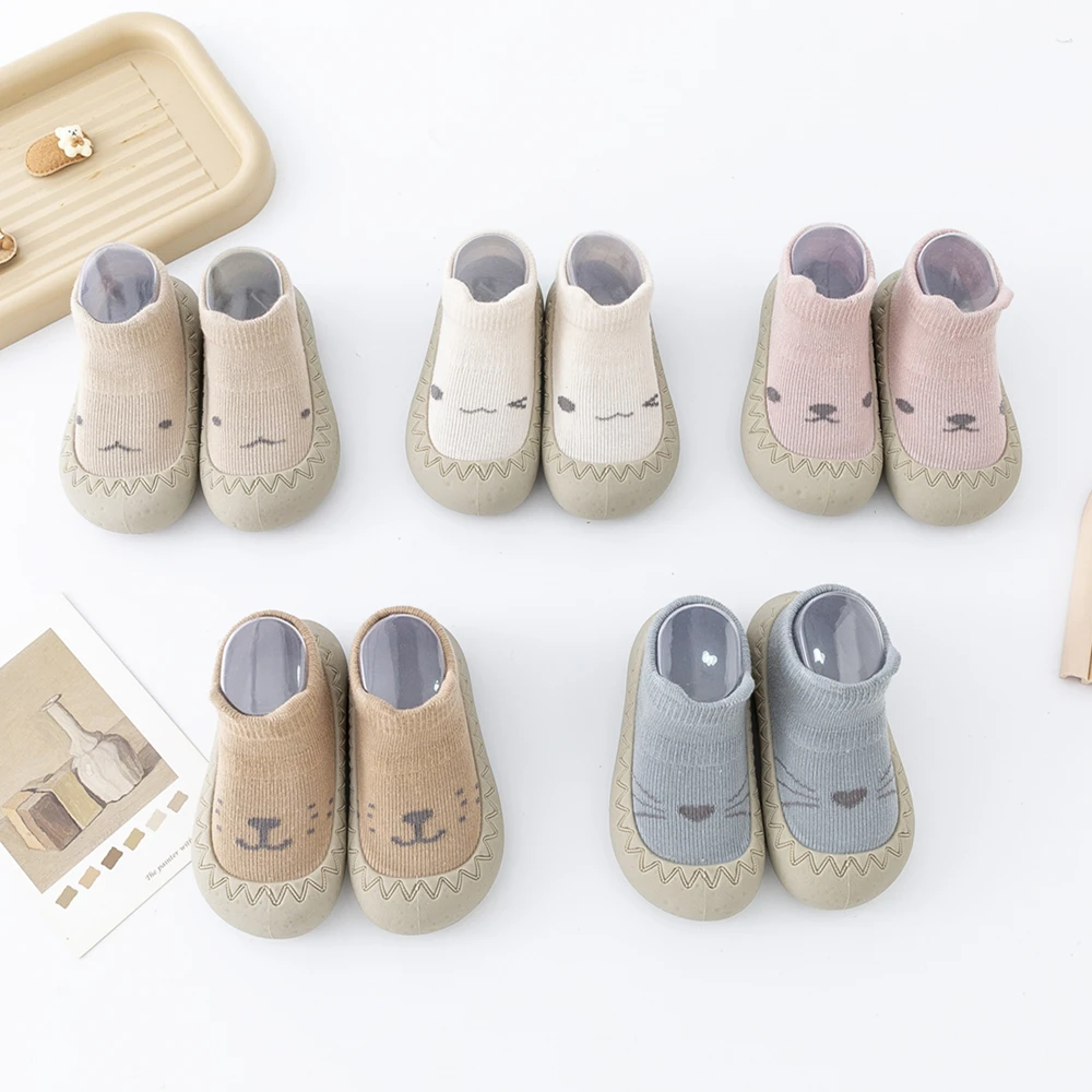 Baby Shoes Infant Boy Girls Soft Rubber Sole Floor Sneaker Booties First Walker