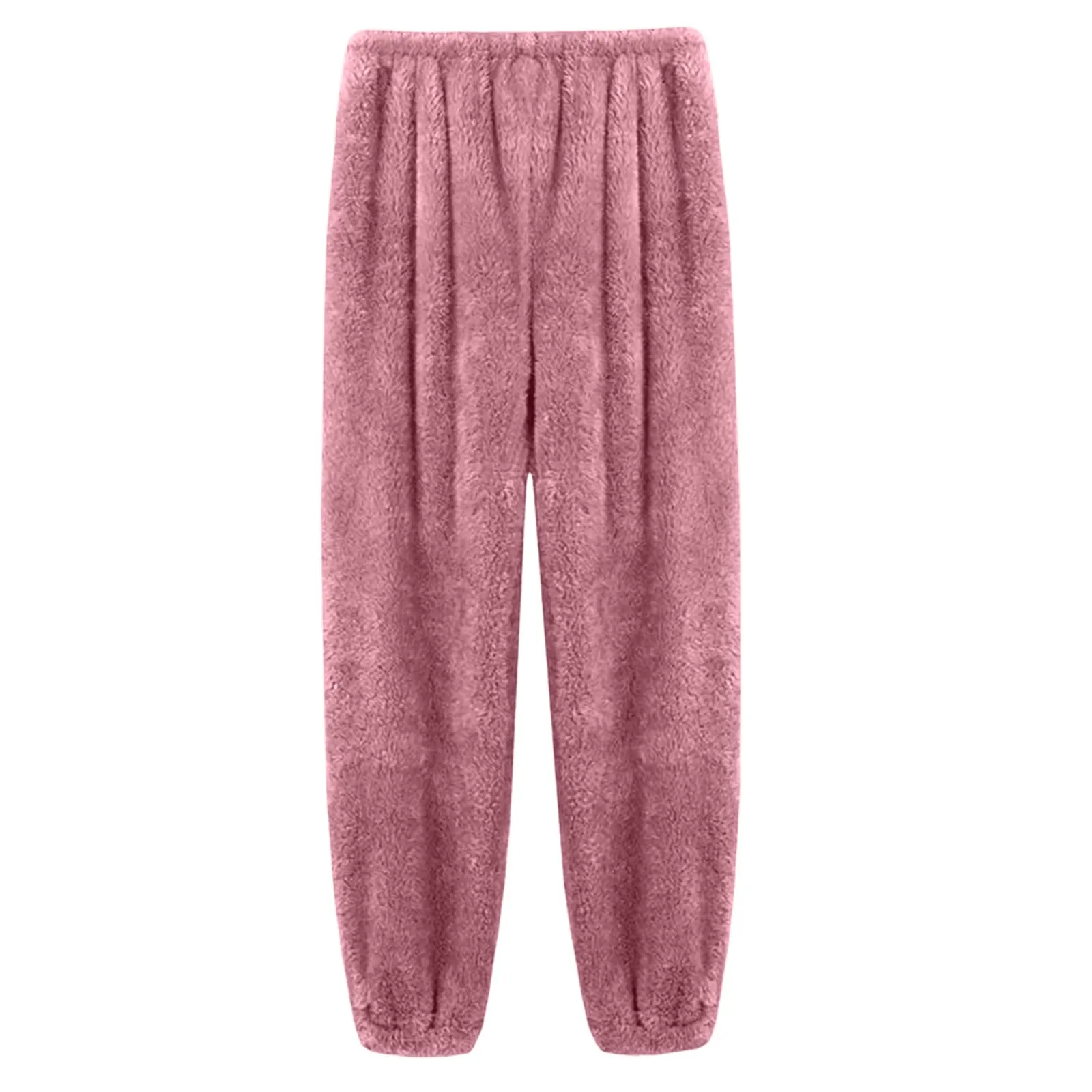 Damen Samt Schlafanzughose Mit Elastischem Bund Für Zuhause_voghion.com