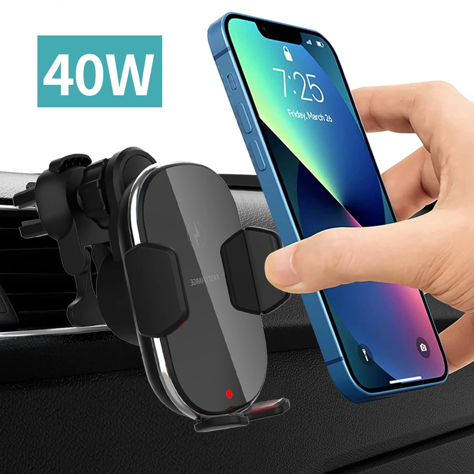 Wireless Car Charger Auto Clamping