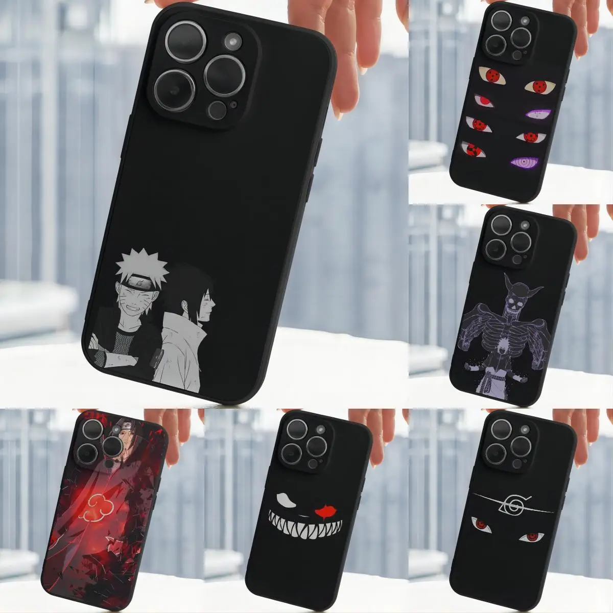 

Чехол для Iphone 14 Pro Max, мягкие чехлы для телефонов, черный матовый силиконовый чехол с аниме «Наруто», Sasuke, новинка, 13, 12, 11 X, XR, XS, 8, 7Plus, мобильные ...