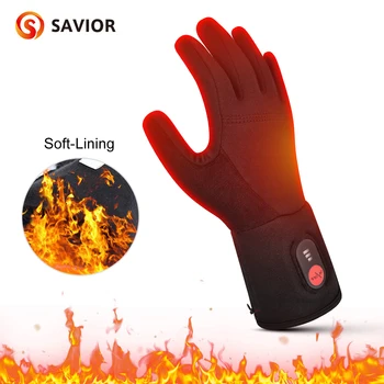 Savior Heated Gloves Electric Skiing Winter Warm Support Touch Screen Glove Men Women Snowboarding Thermal Skiing Liner Outdoor 1