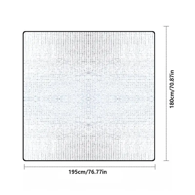 Camping Tent Mat 195x180cm Double-Sided Insulating Aluminum Foil Picnic Pad Foldable Outdoor Thermal Foil Mat Tent Floor Mat