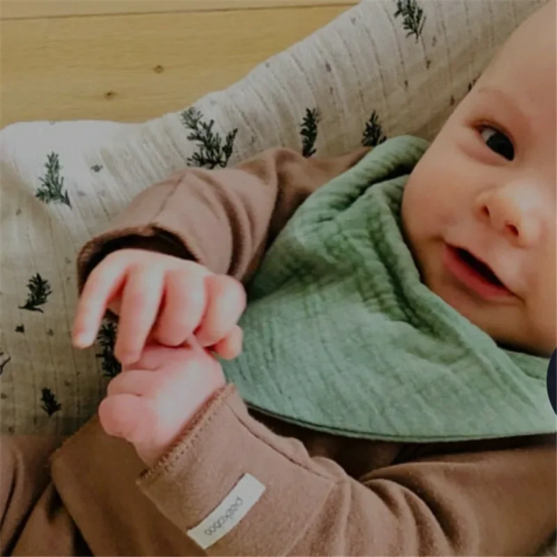 

New Baby Cotton Double Gauze Drool Towel Baby Crepe Bib Children's Gauze Bib Sweet and Cute Infant Accessories