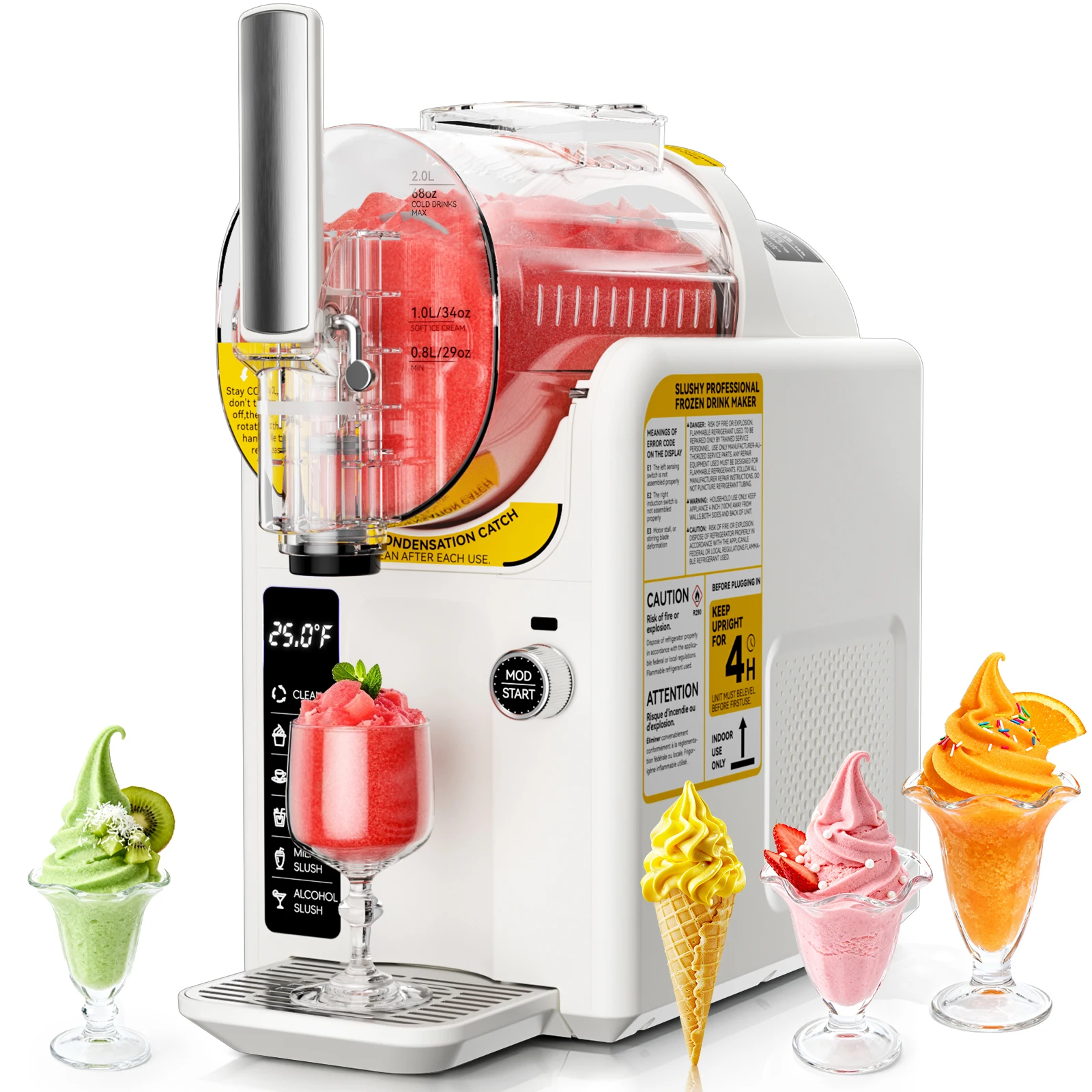 Ice Cream Machine Frozen Drink Maker, Slushie Machine for Home – Slushy Machine