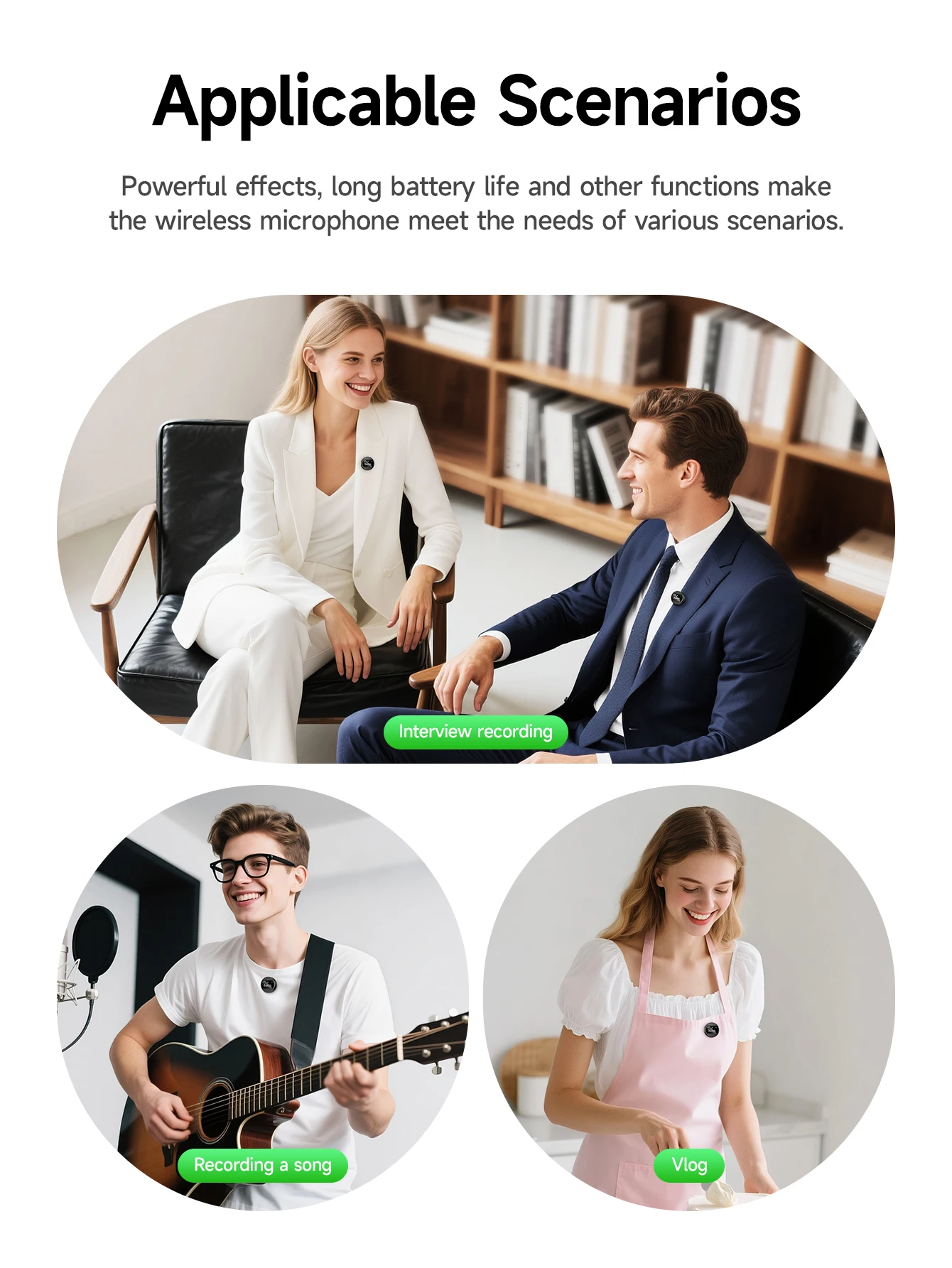 HOCO L21 Magnetic Wireless Lavalier Microphone USB-C