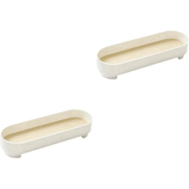 2 Pezzi Rustico Profumo Controsoffitto Piatto Gingillo Vanity Display Vassoio Portaoggetti Da Tavolo In Legno Cosmetico Vassoio Portaoggetti