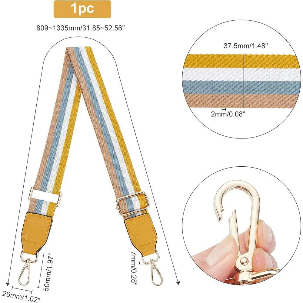 핸드백 지갑 스트랩 교체 스트랩, 조정 가능한 와이드 스트랩, 1.5 인치 크로스바디 백 스트랩, 여행 가방 핸드백, 32  52 인치