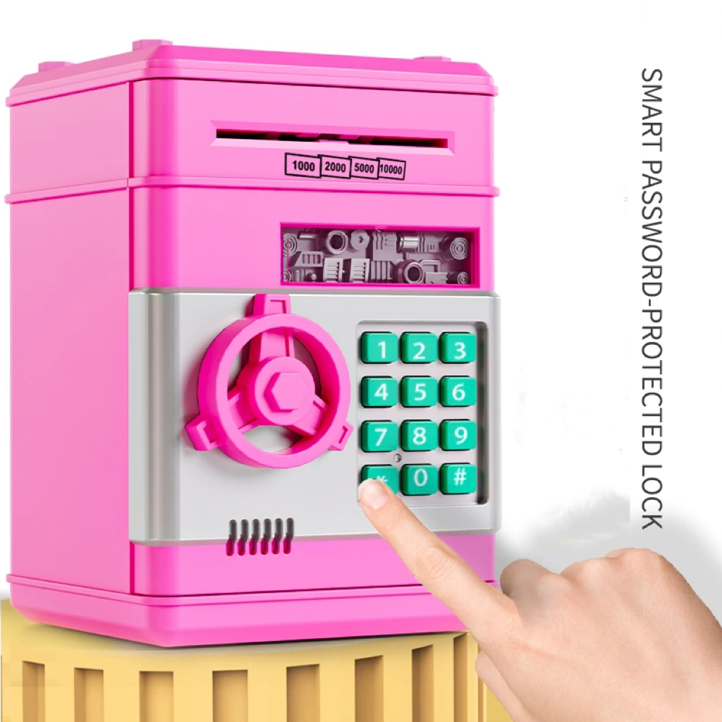 Creative automatic money-rolling Piggy Bank Password Safe Piggy Bank children fall-proof piggy bank birthday gift 3