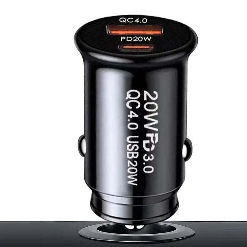 Novent Adattatore USB per accendisigari,Blocco di Ricarica Rapida QC4.0 PD20W per Auto - per caricabatteria da Auto con dissipazione del Calore per per Camion, SUV, Minivan