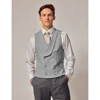 Double Breasted Men's Vest for Wedding Party Dress Vest Man Formal Shawl Lapel Gentleman Vests for Grooms Suits Waistcoat Male 4