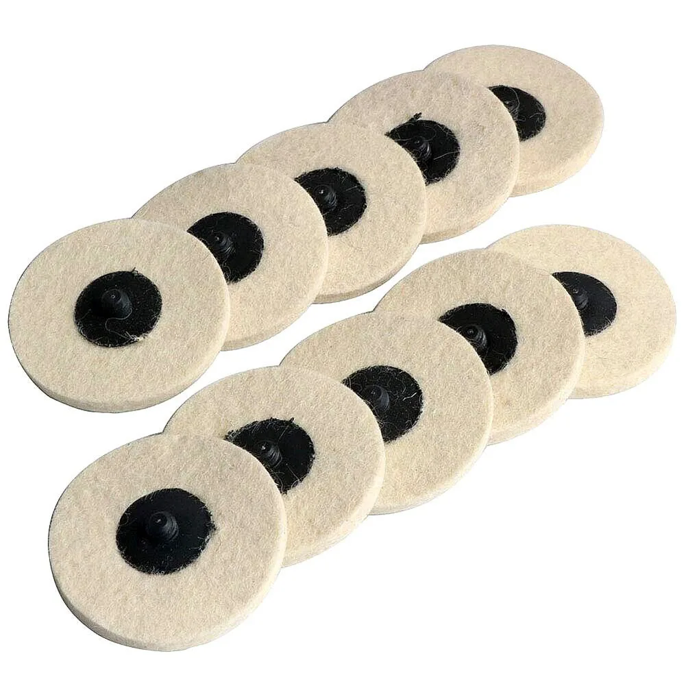 

10pcs 3inch Wool Polishing Wheel Buffing Pad Polishing Pad Roll Lock Sanding Disc For Stainless Steel Copper Fine Grinding Tools