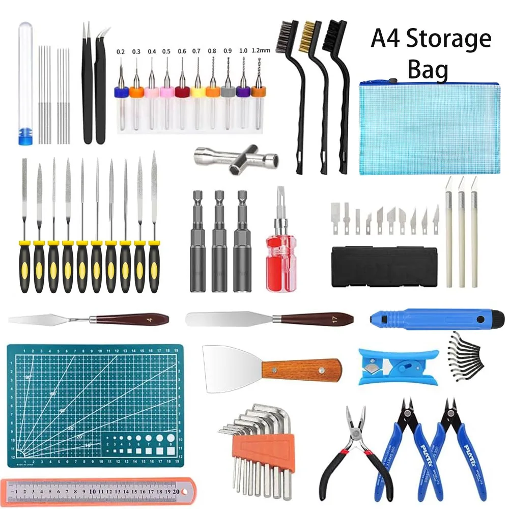 

82PCS 3D Printer Tools Kit 3D Printer Accessories with Nozzle Cleaning Kit 3D Model File Cutter Scraper Material Removal Tools