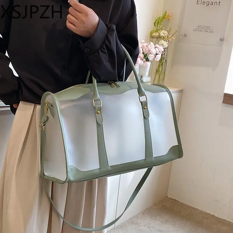 

Xsjpzh Large Capacity Transparent Bag Women 2023 New Tide Fashion One Shoulder Handbag Summer Slung Boston Bag Good Sale Handbag