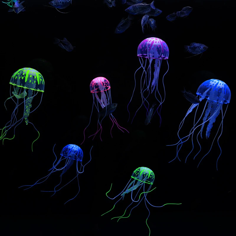 Fish Tank Aquarium Decor Jellyfish Mini Submarine Ornament fish tank ornaments fish tank decorations aquarium ornaments
