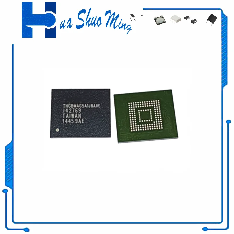 

2Pcs/Lot THGBMAG5A1JBAIR 4GB THGBMAG5A1JBA1R BGA